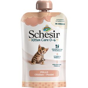 10x 150g Schesir Kitten in Crème Kip natvoer voor katten 10x 150g Schesir Kitten in Crème Kip natvoer voor katten