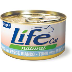 Voordeelverpakking: 12x85g Life Cat Natural adult tonijn met witvis nat kattenvoer Voordeelverpakking: 12x85g Life Cat Natural adult tonijn met witvis nat kattenvoer