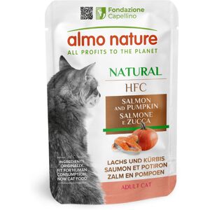 Almo Nature HFC Natural Maaltijdzakjes Voordeelpakket Kattenvoer 24 x 55 g - Zalm & Pompoen Almo Nature HFC Natural Maaltijdzakjes Voordeelpakket Kattenvoer 24 x 55 g - Zalm & Pompoen