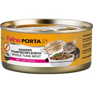 6x156g Feline Tonijn met Surimi (graanvrij) Porta 21 Kattenvoer 6x156g Feline Tonijn met Surimi (graanvrij) Porta 21 Kattenvoer
