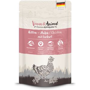 12x125g Venandi Animal Kitten kip met zalmolie natvoer voor katten 12x125g Venandi Animal Kitten kip met zalmolie natvoer voor katten