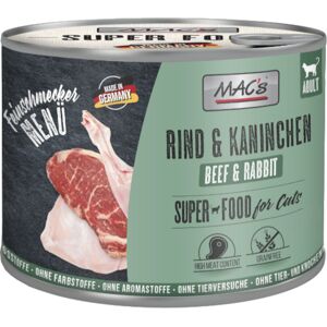 Voordeelpakket MAC's Cat Fijnproever 24 x 200 g Kattenvoer - Rund & Konijn Voordeelpakket MAC's Cat Fijnproever 24 x 200 g Kattenvoer - Rund & Konijn