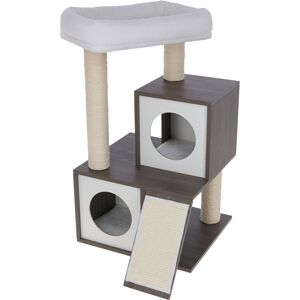 Kerbl Pet krabpaal Flair, wit/grijs 48x44x86cm kat Kerbl Pet krabpaal Flair, wit/grijs 48x44x86cm kat