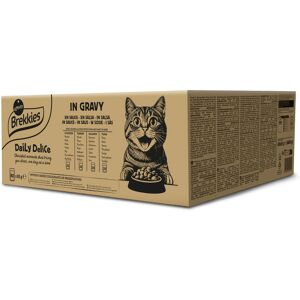 Affinity Brekkies 80x85g Mixpakket in saus (4 varianten) Brekkies Daily Delice adult cat natvoer voor katten Affinity Brekkies 80x85g Mixpakket in saus (4 varianten) Brekkies Daily Delice adult cat natvoer voor katten