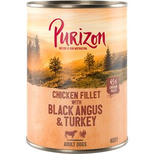 6x 400g Purizon Adult Kipfilet met Black Angus Kalkoen natvoer voor honden 6x 400g Purizon Adult Kipfilet met Black Angus Kalkoen natvoer voor honden