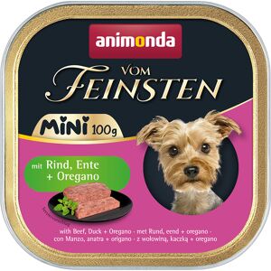 32x 100g animonda vom Feinsten Adult Mini Met Rund, Eend + Oregano Hondenvoer Natvoer 32x 100g animonda vom Feinsten Adult Mini Met Rund, Eend + Oregano Hondenvoer Natvoer