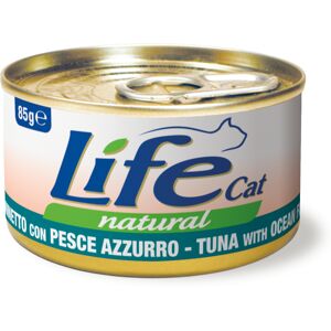Voordeelverpakking: 12x85g Life Cat Natural adult tonijn met zeevis nat kattenvoer Voordeelverpakking: 12x85g Life Cat Natural adult tonijn met zeevis nat kattenvoer