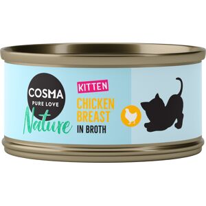 24x70g Voordeelpakket Nature Kitten - Kip - Cosma Kattenvoer 24x70g Voordeelpakket Nature Kitten - Kip - Cosma Kattenvoer