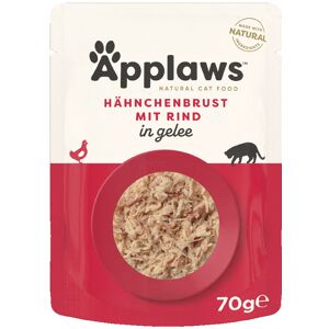 16x70g Kip met Rund in Gelei Applaws Kattenvoer Maaltijdzakjes 16x70g Kip met Rund in Gelei Applaws Kattenvoer Maaltijdzakjes