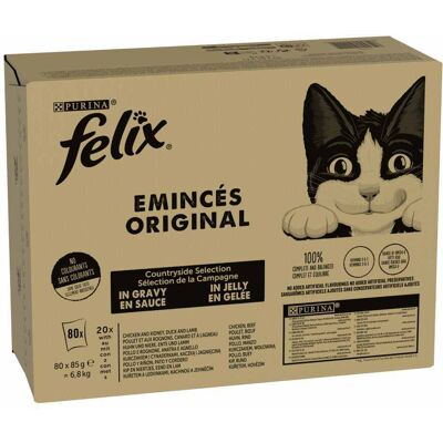 Megapack: 80x85g Felix Classic Pouches Proefvariëteit van het platteland Natte Kattenvoer Megapack: 80x85g Felix Classic Pouches Proefvariëteit van het platteland Natte Kattenvoer