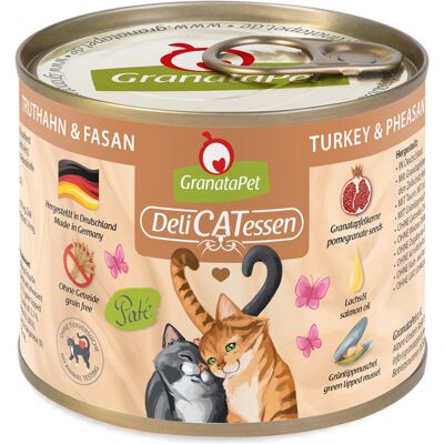 Granatapet 24x200g Spaarpakket Granata Pet DeliCatessen Kalkoen & fazant Kattenvoer Granatapet 24x200g Spaarpakket Granata Pet DeliCatessen Kalkoen & fazant Kattenvoer