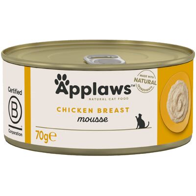 24x70g Mousse Kip Applaws Kattenvoer 24x70g Mousse Kip Applaws Kattenvoer