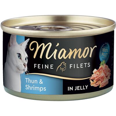 24x100g Light tonijn & Garnalen in gelei Miamor natvoer voor katten 24x100g Light tonijn & Garnalen in gelei Miamor natvoer voor katten