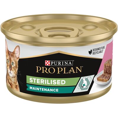 24x85g Sterilised Tonijn & Zalm Purina Pro Plan Kattenvoer 24x85g Sterilised Tonijn & Zalm Purina Pro Plan Kattenvoer