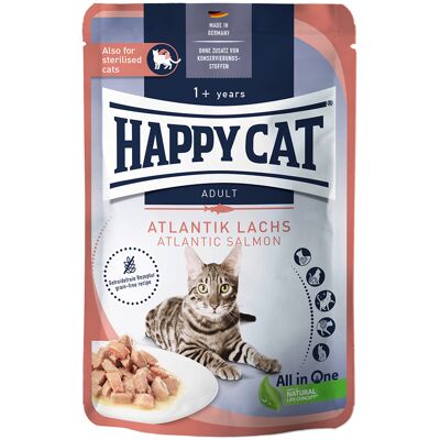 Voordeelpakket Happy Cat Pouch Meat in Sauce 24 x 85 g - Atlantik-Lachs (Zalm) Voordeelpakket Happy Cat Pouch Meat in Sauce 24 x 85 g - Atlantik-Lachs (Zalm)