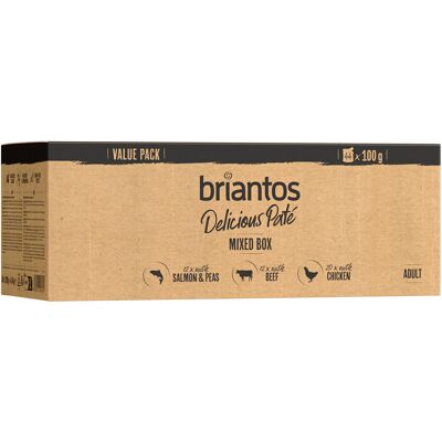 Briantos Delicious Paté Voordeelpakket 44 x 100 g - Mixpaket (Kip , Rund & Zalm) Delicious Paté Briantos Delicious Paté Voordeelpakket 44 x 100 g - Mixpaket (Kip , Rund & Zalm) Delicious Paté