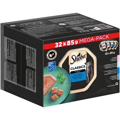 32x85g Classics in Paté Variaties in Kuipjes Sheba Kattenvoer 32x85g Classics in Paté Variaties in Kuipjes Sheba Kattenvoer