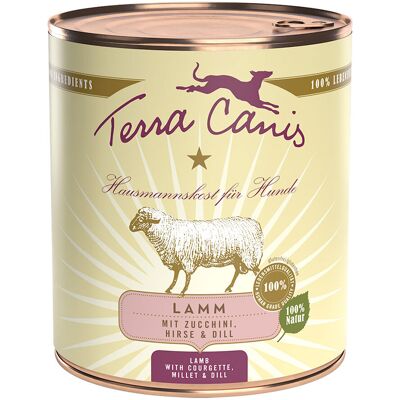 6x800g Lam met Courgette, Selderij & Gierst Terra Canis Hondenvoer 6x800g Lam met Courgette, Selderij & Gierst Terra Canis Hondenvoer