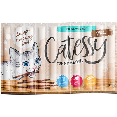 150x5g Sticks Zalm & Forel Catessy Kattensnacks 150x5g Sticks Zalm & Forel Catessy Kattensnacks