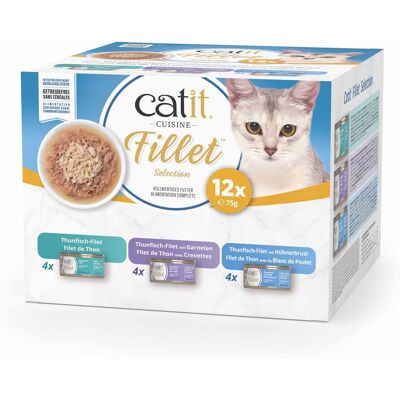 12x75g tonijn Mix-Pack Catit Cuisine natvoer voor katten 12x75g tonijn Mix-Pack Catit Cuisine natvoer voor katten