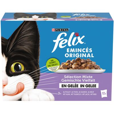 48x 85g Felix Zakjes in Gelei Gemengd Selectie Nat Kattenvoer 48x 85g Felix Zakjes in Gelei Gemengd Selectie Nat Kattenvoer