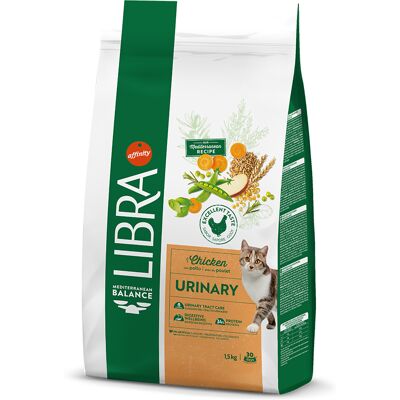 Dubbelpak: 2x1,5kg Libra Cat Adult Urinary Droog kippenvoer voor katten Dubbelpak: 2x1,5kg Libra Cat Adult Urinary Droog kippenvoer voor katten