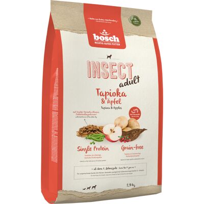 2,5 kg Bosch HPC Adult Insect, appel & tapioca hondenvoer droog 2,5 kg Bosch HPC Adult Insect, appel & tapioca hondenvoer droog