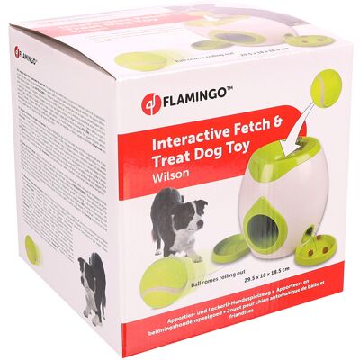 Flamingo Fetch & Treat interactief speelgoed incl. tennisbal hond Flamingo Fetch & Treat interactief speelgoed incl. tennisbal hond