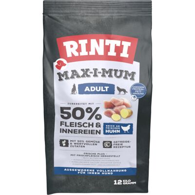 12kg RINTI Max-i-Mum Adult droogvoer met kip 12kg RINTI Max-i-Mum Adult droogvoer met kip