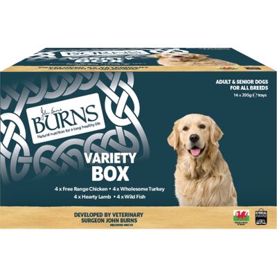 Burns natvoer voor honden 16 x 395 g - Gemengde selectie Burns natvoer voor honden 16 x 395 g - Gemengde selectie