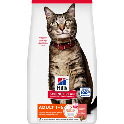 7 kg Hill's Science Plan Adult 1-6 Zalm Droogvoer voor katten 7 kg Hill's Science Plan Adult 1-6 Zalm Droogvoer voor katten