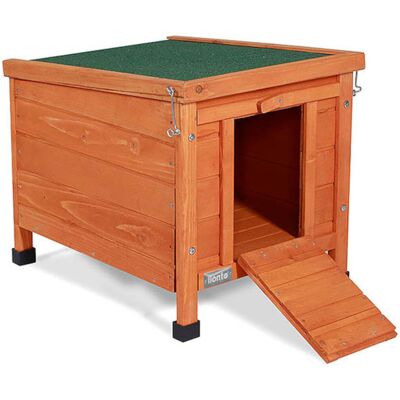 Lionto houten katten- en kleindierenhuis 43x43x52cm Lionto houten katten- en kleindierenhuis 43x43x52cm