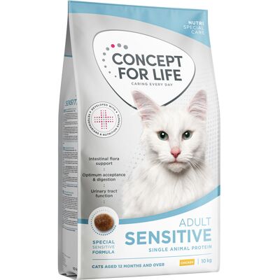 Concept for Life Sensitive Katten droogvoer - Nieuw Receptuur: 10 kg Concept for Life Sensitive Katten droogvoer - Nieuw Receptuur: 10 kg