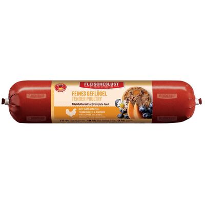 Fleischeslust Classic 6 x 800 g - Heerlijk gevogelte met zoete aardappel, bosbessen en kamille. Fleischeslust Classic 6 x 800 g - Heerlijk gevogelte met zoete aardappel, bosbessen en kamille.
