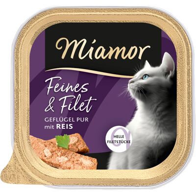 16x 100g Miamor Fijn & Filet Gevogelte Pur & Rijst Natvoer voor katten 16x 100g Miamor Fijn & Filet Gevogelte Pur & Rijst Natvoer voor katten