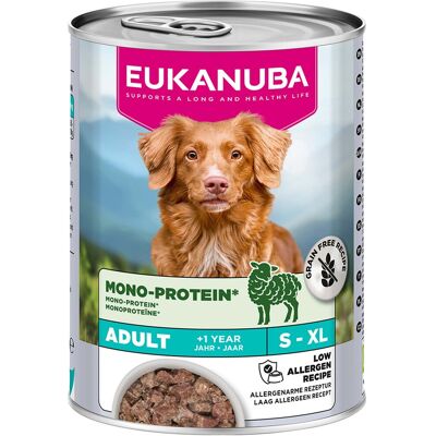 Dubbelpak: 12x 400g Eukanuba Special Care Adult Mono-Protein mit Lamm Hundefutter nass Dubbelpak: 12x 400g Eukanuba Special Care Adult Mono-Protein mit Lamm Hundefutter nass