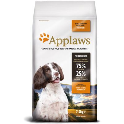 7,5kg Adult Small & Medium Breed Kip Applaws Hondenvoer 7,5kg Adult Small & Medium Breed Kip Applaws Hondenvoer
