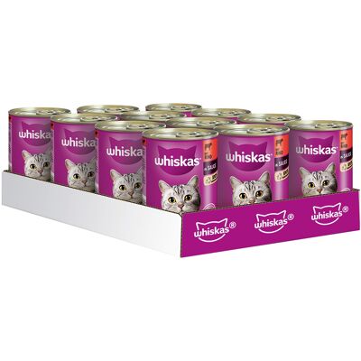 12x400g 1+ Rund & Lever in Saus Whiskas Kattenvoer 12x400g 1+ Rund & Lever in Saus Whiskas Kattenvoer