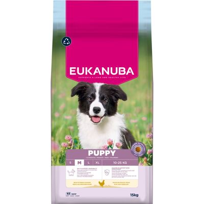15 kg Eukanuba Premium Nutrition Puppy Medium Breed Kip Hondenvoer droog 15 kg Eukanuba Premium Nutrition Puppy Medium Breed Kip Hondenvoer droog