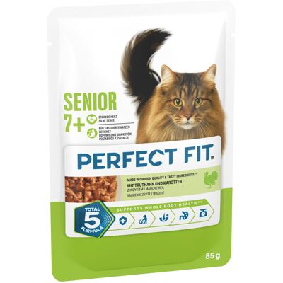 96 x 85 g Perfect Fit Senior 7+: Kalkoen en Wortel 96 x 85 g Perfect Fit Senior 7+: Kalkoen en Wortel