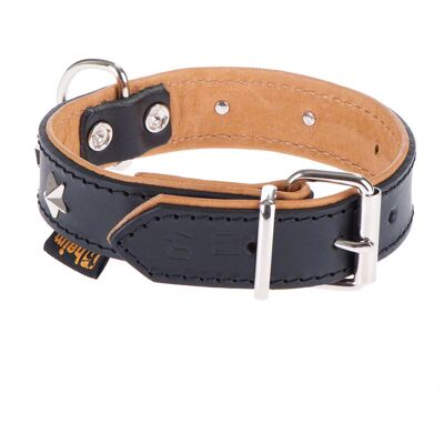 Maat 40: 26 - 37 cm halsomvang - Heim Leren Halsband Stars Maat 40: 26 - 37 cm halsomvang - Heim Leren Halsband Stars