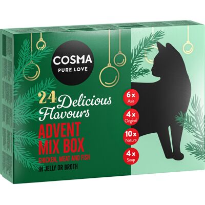 Cosma Advent Mixbox 24 porties Kattenvoer Cosma Advent Mixbox 24 porties Kattenvoer