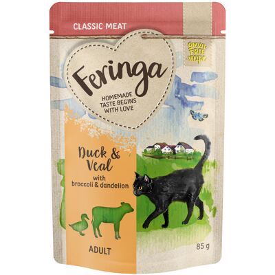 24x85g Maaltijdzakjes Eend & Kalfsvlees met Broccoli Feringa Kattenvoer 24x85g Maaltijdzakjes Eend & Kalfsvlees met Broccoli Feringa Kattenvoer