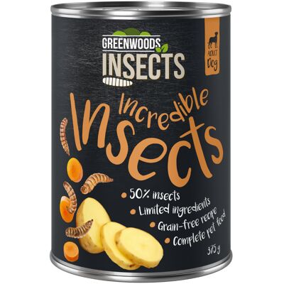 Greenwoods Insects Insecten met Aardappel en Wortel Hondenvoer 6 x 375 g Greenwoods Insects Insecten met Aardappel en Wortel Hondenvoer 6 x 375 g