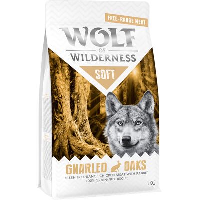 Wolf of Wilderness "Soft - Gnarled Oaks" - Scharrelkip & Konijn Hondenvoer - 5 x 1 kg Wolf of Wilderness "Soft - Gnarled Oaks" - Scharrelkip & Konijn Hondenvoer - 5 x 1 kg