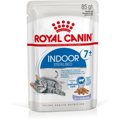 12x85g Indoor Sterilised 7+ in Gelei Royal Canin Kattenvoer 12x85g Indoor Sterilised 7+ in Gelei Royal Canin Kattenvoer