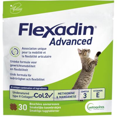 Vetoquinol 30 Stuks Advanced Original Flexadin Kattensnack Vetoquinol 30 Stuks Advanced Original Flexadin Kattensnack