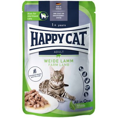 Voordeelpakket Happy Cat Pouch Meat in Sauce 24 x 85 g - Weide-Lamm (Lam) Voordeelpakket Happy Cat Pouch Meat in Sauce 24 x 85 g - Weide-Lamm (Lam)