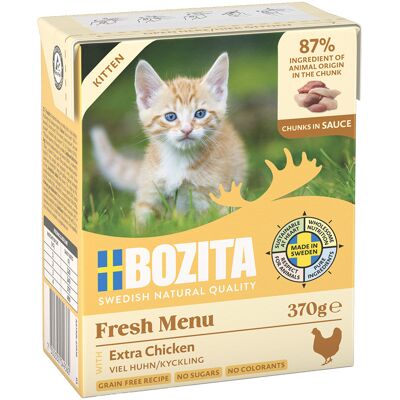 Voordeelpakket Bozita Tetra Hapjes in Saus 24 x 370 g Kattenvoer - met Kip voor Kitten Voordeelpakket Bozita Tetra Hapjes in Saus 24 x 370 g Kattenvoer - met Kip voor Kitten