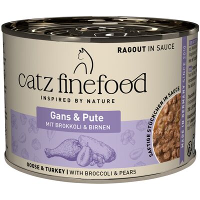 Voordeelpakket catz finefood Ragout 24 x 190 g - No.603 Gans & Kalkoen Voordeelpakket catz finefood Ragout 24 x 190 g - No.603 Gans & Kalkoen